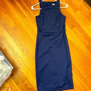 H&M sophisticated sheath dress navy 6